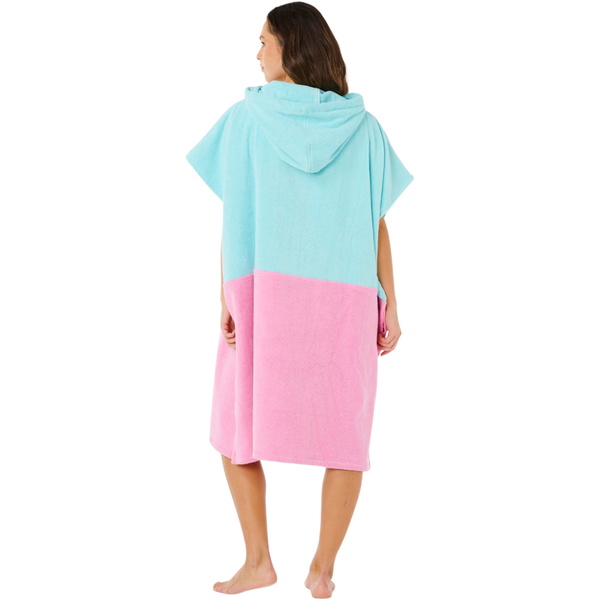 2026 Rip Curl Femmes Premium Surf Hooded Poncho Towel 01BWTO - Light Sea Blue